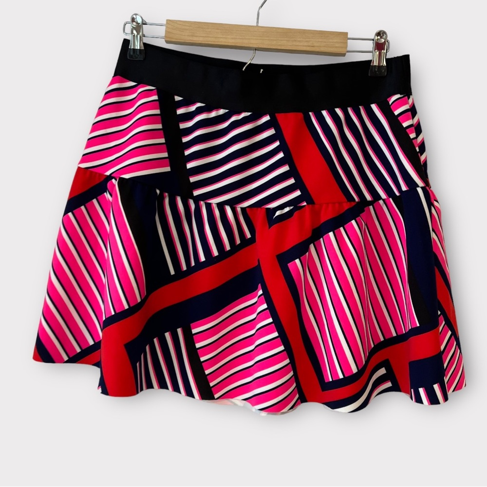 Express multi color stripe Barbie core tiered skirt